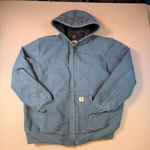 Women's XL Carhartt Hooded Active Jacket Rare Dark Teal WJ130-443